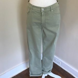 NWT Loft Modern Skinny Cropped Mint Green Jeans 6